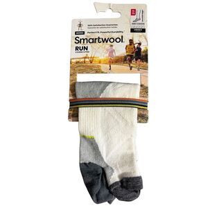 Smartwool Run Zero Cushion Ankle Sock white unisex XL new